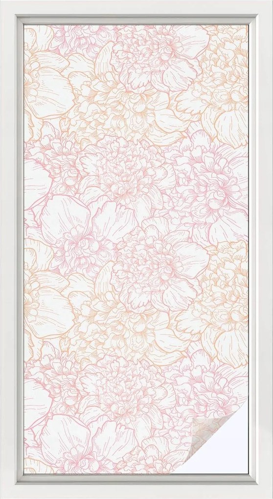 Ablakfólia Öntapadós Adatvédelem Virágos elegancia 50x100