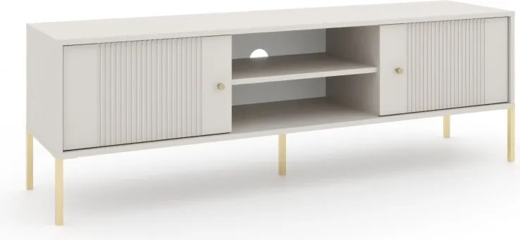 TV szekrény kasmír színben arany fogantyúkkal – ISEO IS01