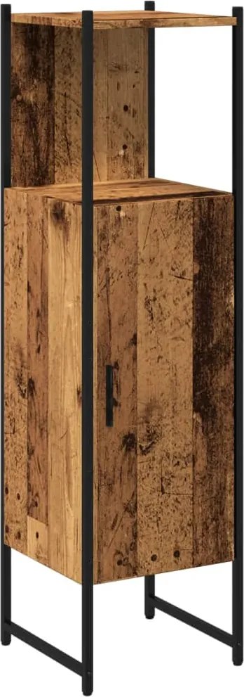 vidaXL antik fa színű szerelt fa fürdőszobaszekrény 33 x 33 x 120,5 cm