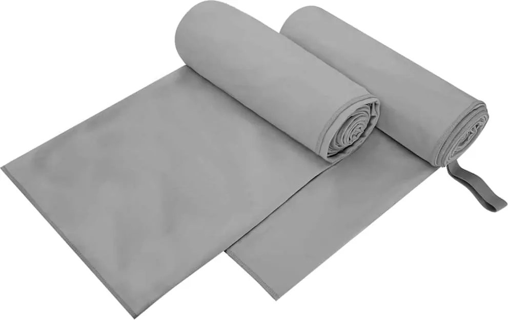 vidaXL Sport Törölközők 2 pcs Sötétszürke 200 x 100 cm