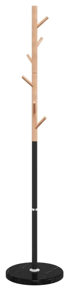 fekete porszórt vas ruhafogas 172 cm