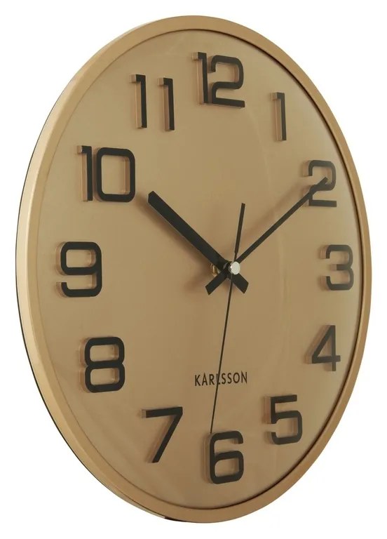 Karlsson 6022GD dizájner falióra, arany, átmérő 30cm