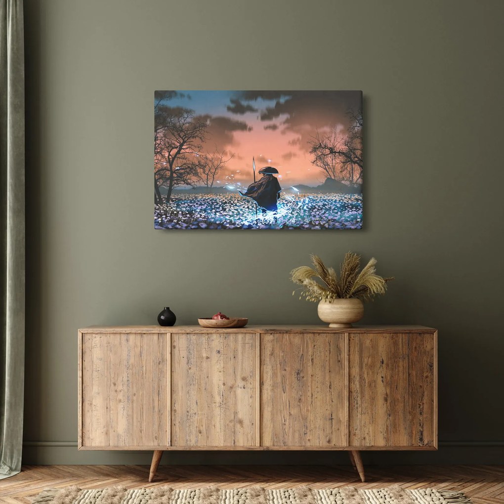 Kép - Egy harcos illusztrációja (90x60 cm)
