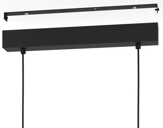 Eglo 390046 - Csillár zsinóron UPANEMA 3xE27/28W/230V fekete