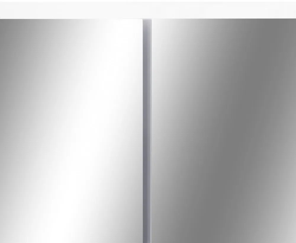 fehér MDF tükrös fürdőszobaszekrény 66 x 17 x 63 cm
