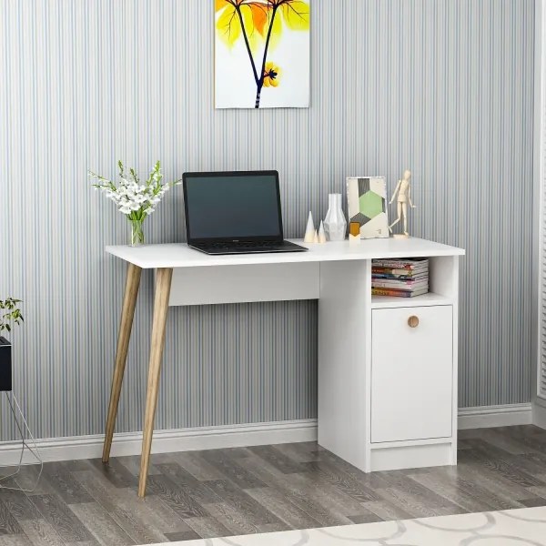 Munkaasztal CANNAS 110x74 cm fehér/barna