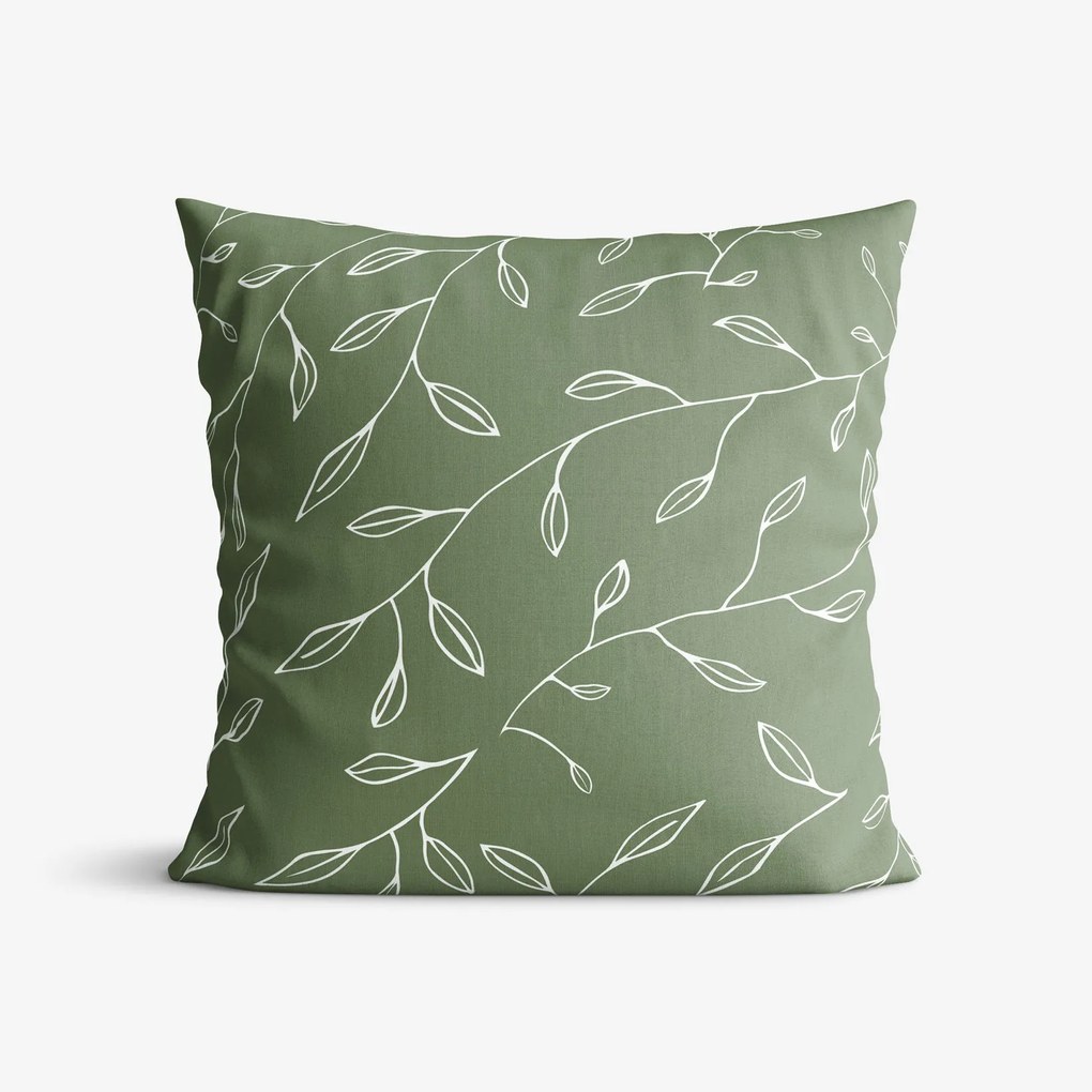 Goldea pamut párnahuzat - tealevél mintás 50 x 60 cm