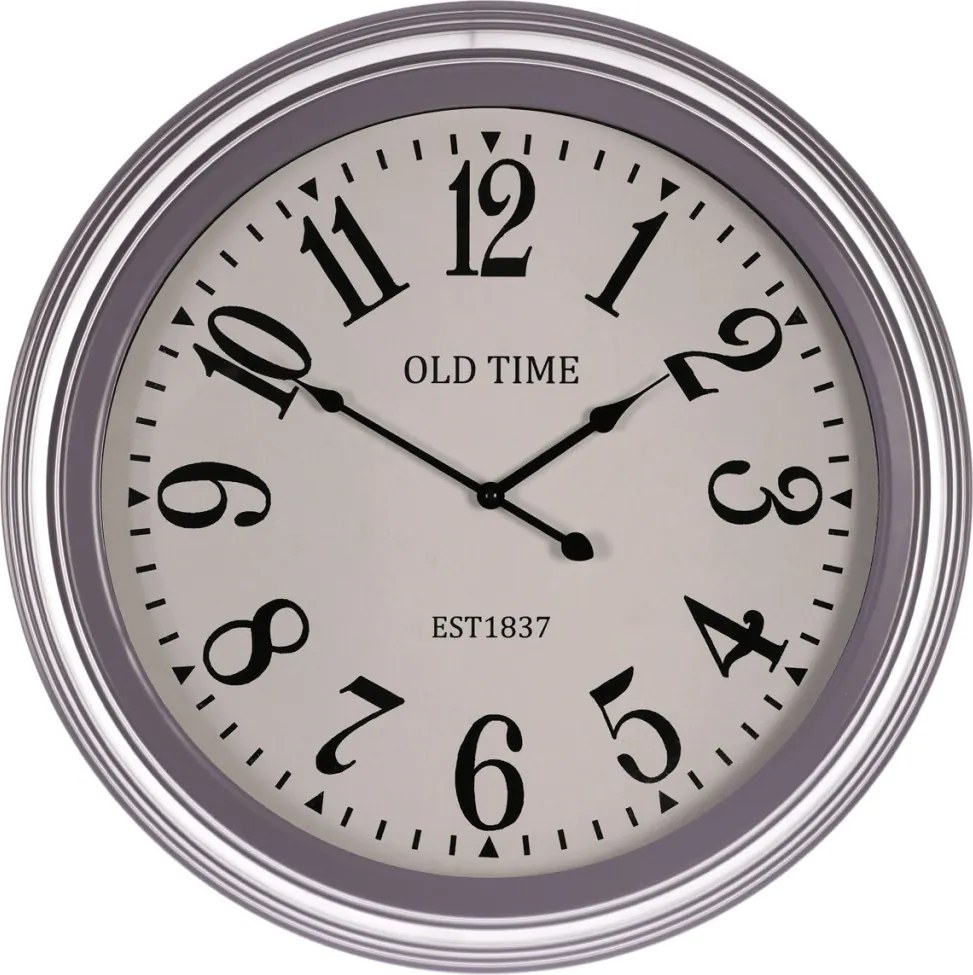 Falióra 58 cm átmérő MDF üveg fém kerettel OLD TIME felirattal