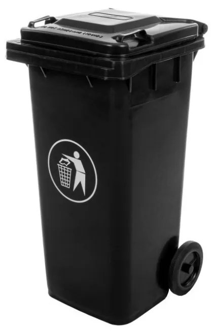 Hulladéktároló 120L FEKETE