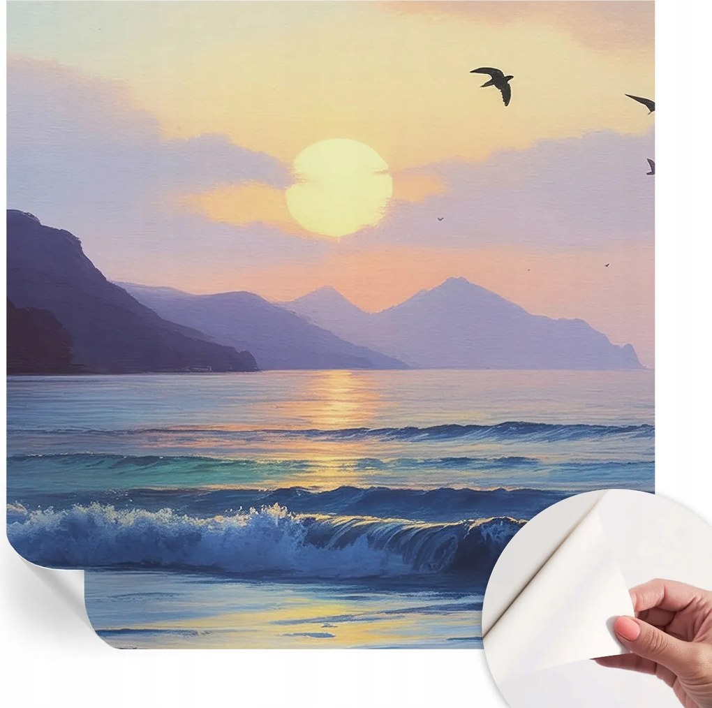 Dekoratív öntapadós fotótapéta irodába Tengeri nyugat 250x250 cm