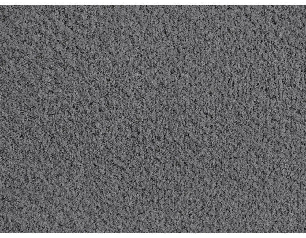 Sötétszürke kárpitozott ágyneműtartós-ágytámla nélkül franciaágy ágyráccsal 180x200 cm Inera – Bobochic Paris