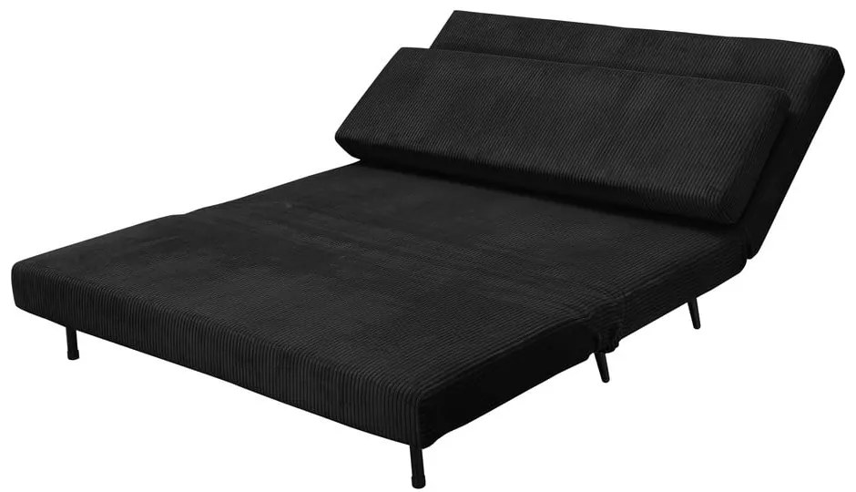 Antracitszürke kordbársony kinyitható kanapé 140 cm Mallory – Støraa