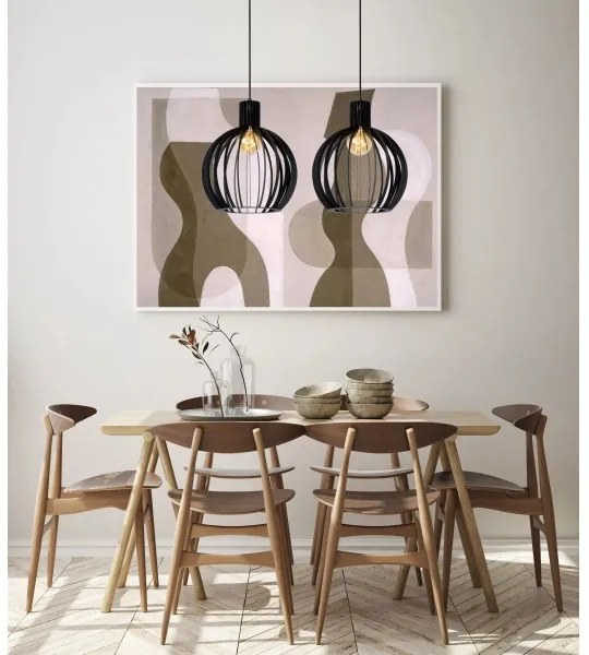 Lucide 73400/02/30 - Csillár zsinóron MIKAELA 2xE27/60W/230V fekete