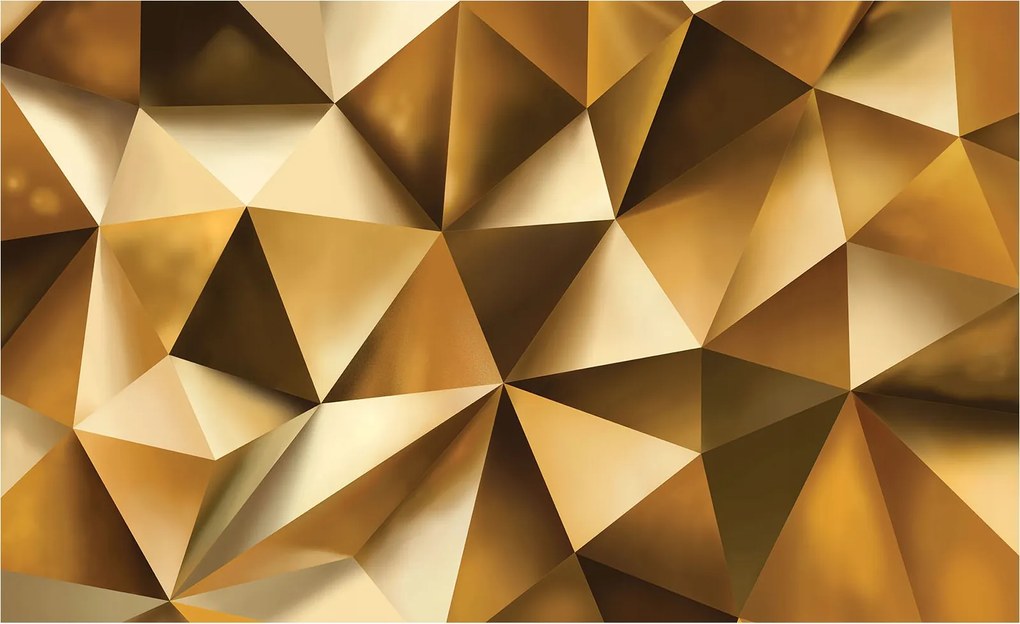 Fotótapéta Arany háromszögek absztrakt vinil geometria 312x219 +ragasztó