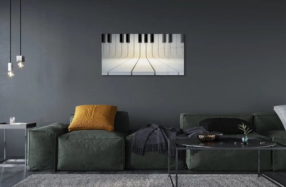 Üvegképek zongora billentyűk 120x60cm