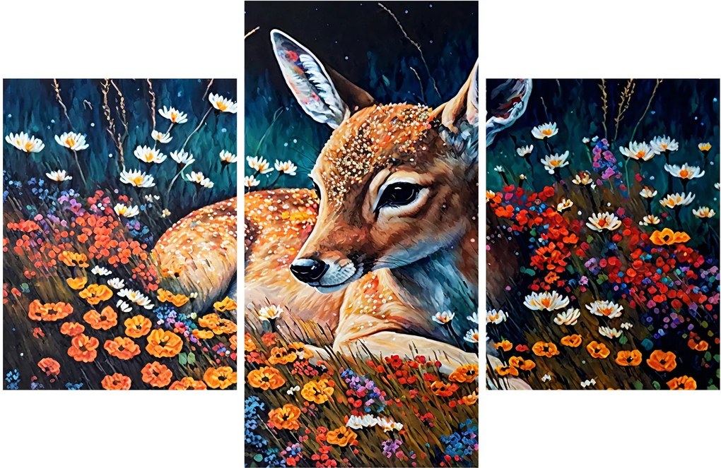 Kép - Festett szarvas (90x60 cm)