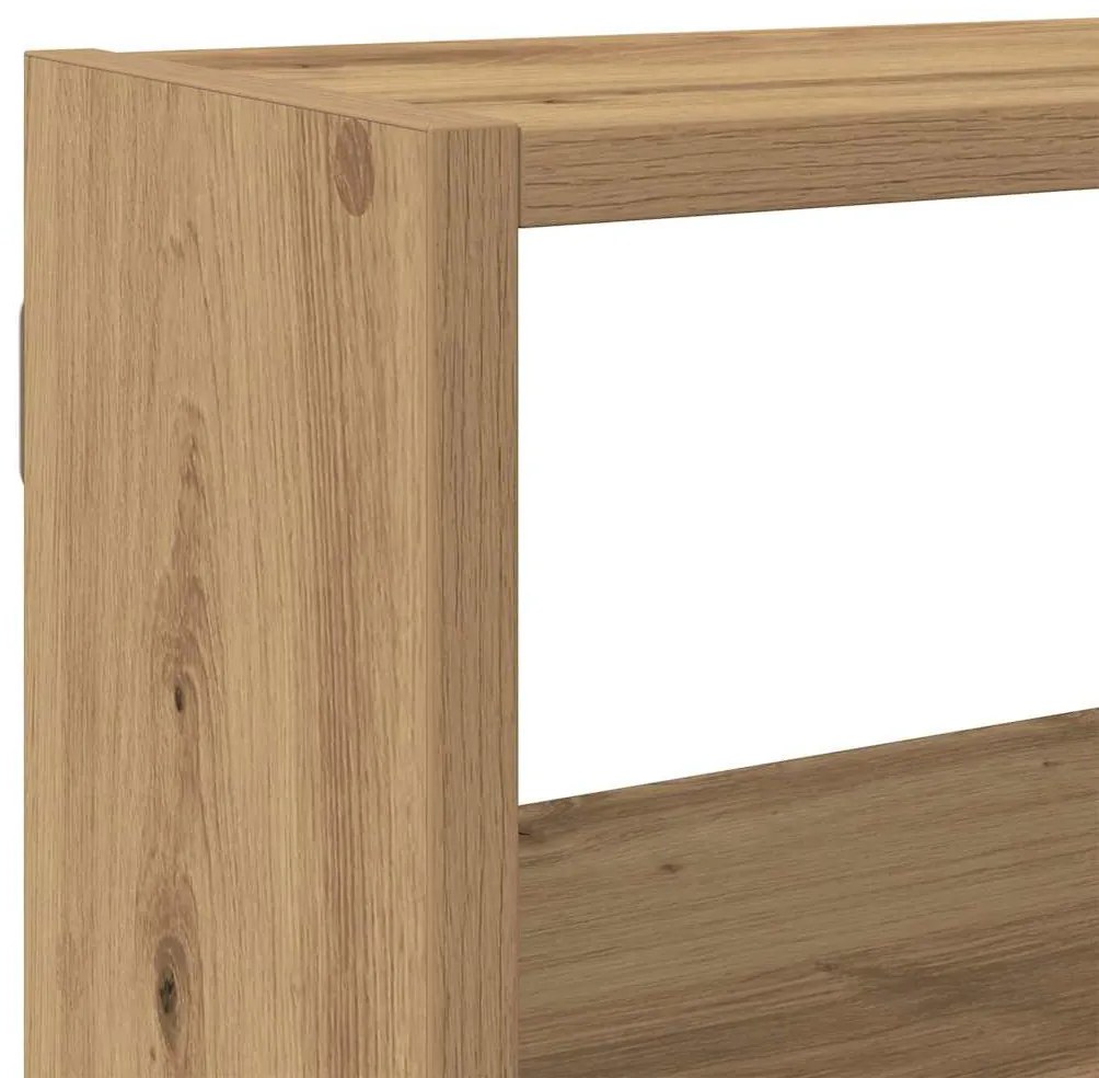 kézműves tölgy színű szerelt fa fali kockapolc 7 rekeszes színű