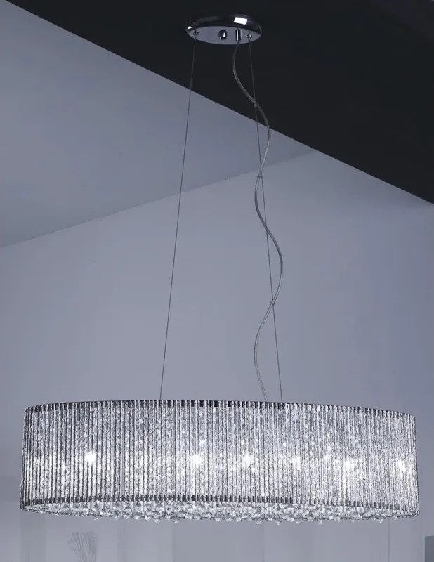 Italux glamour modern függeszték anabella átlátszó ezüstre festett itxp0207-06e-f4ql