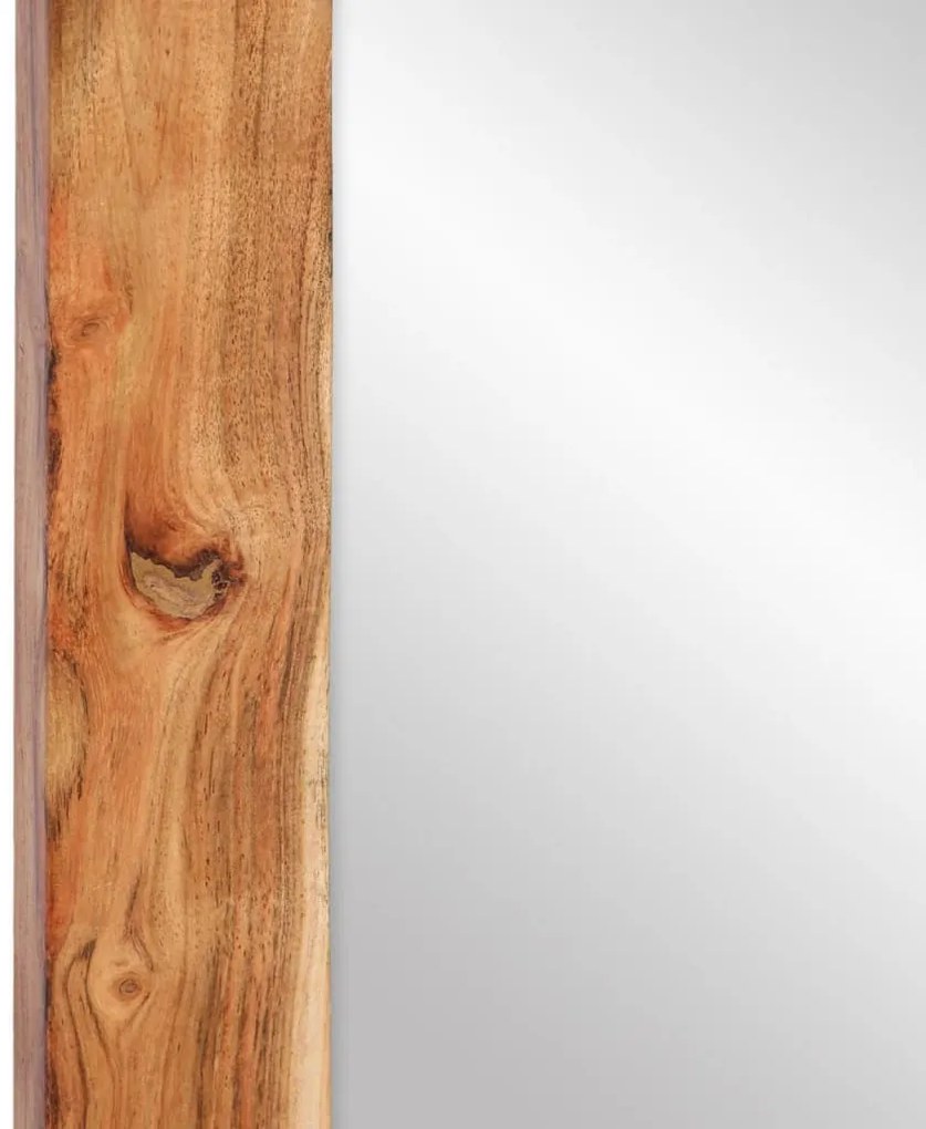 tömör akácfa és üveg tükör 70 x 50 cm