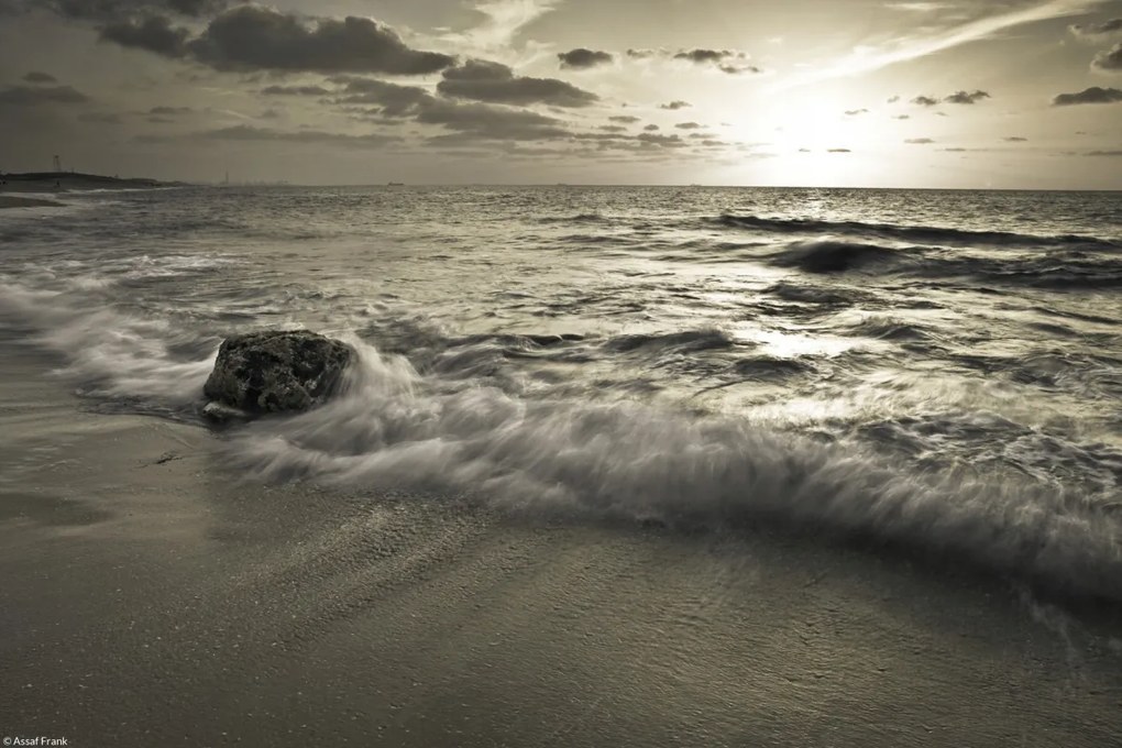 Poszter 30x20cm Tengerpart naplementekor, Assaf Frank