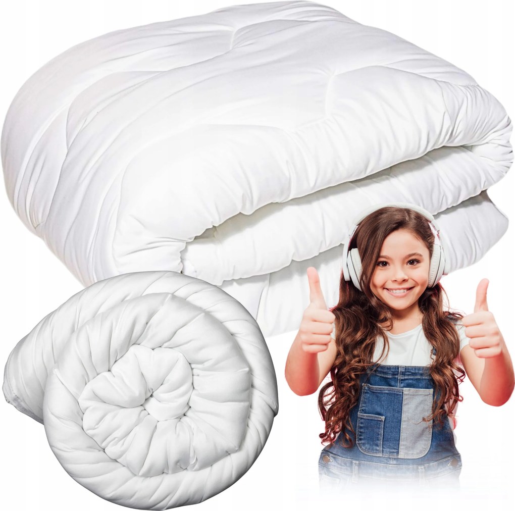 Egész évben használható antiallergén könnyű bolyhos steppelt paplan 100x135cm fehér