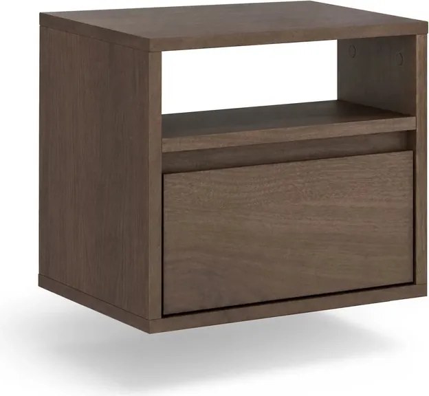 Zolia fali éjjeliszekrény 40 cm fiókkal - elegáns dió