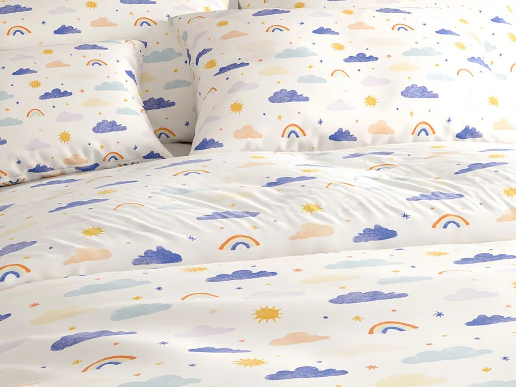 Renforcé CLOUDIRO színes krepp kiságy ágynemű Ágyneműhuzat mérete: 45 x 65 cm | 90 x 140 cm
