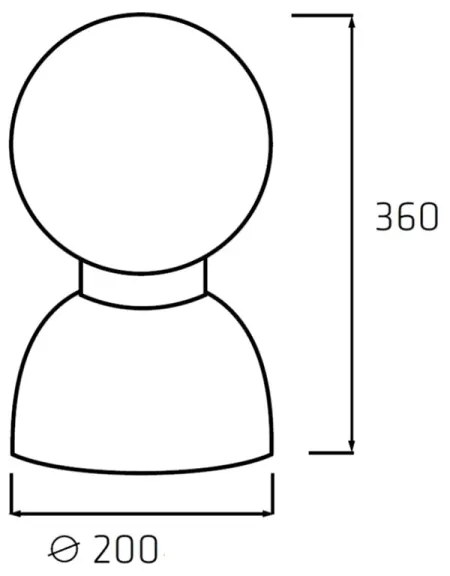 Helios 306-WLG223 - LED Kültéri lámpa WORK GLOBE 2 LED/23W/230V IP44