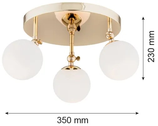 Argon 1435 - Fürdőszobai csillár LATINA 3xE14/40W/230V IP44