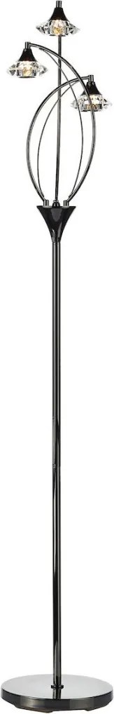DAR LIGHTING LUT4967 Kristály Állólámpa Fekete króm G9 IP20