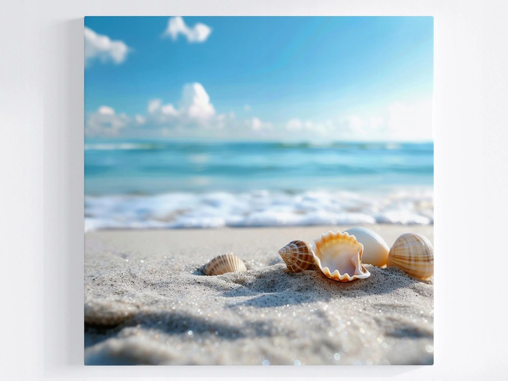 Poszter Tenger Víz Tengerpart Homok Kagyló 80x80