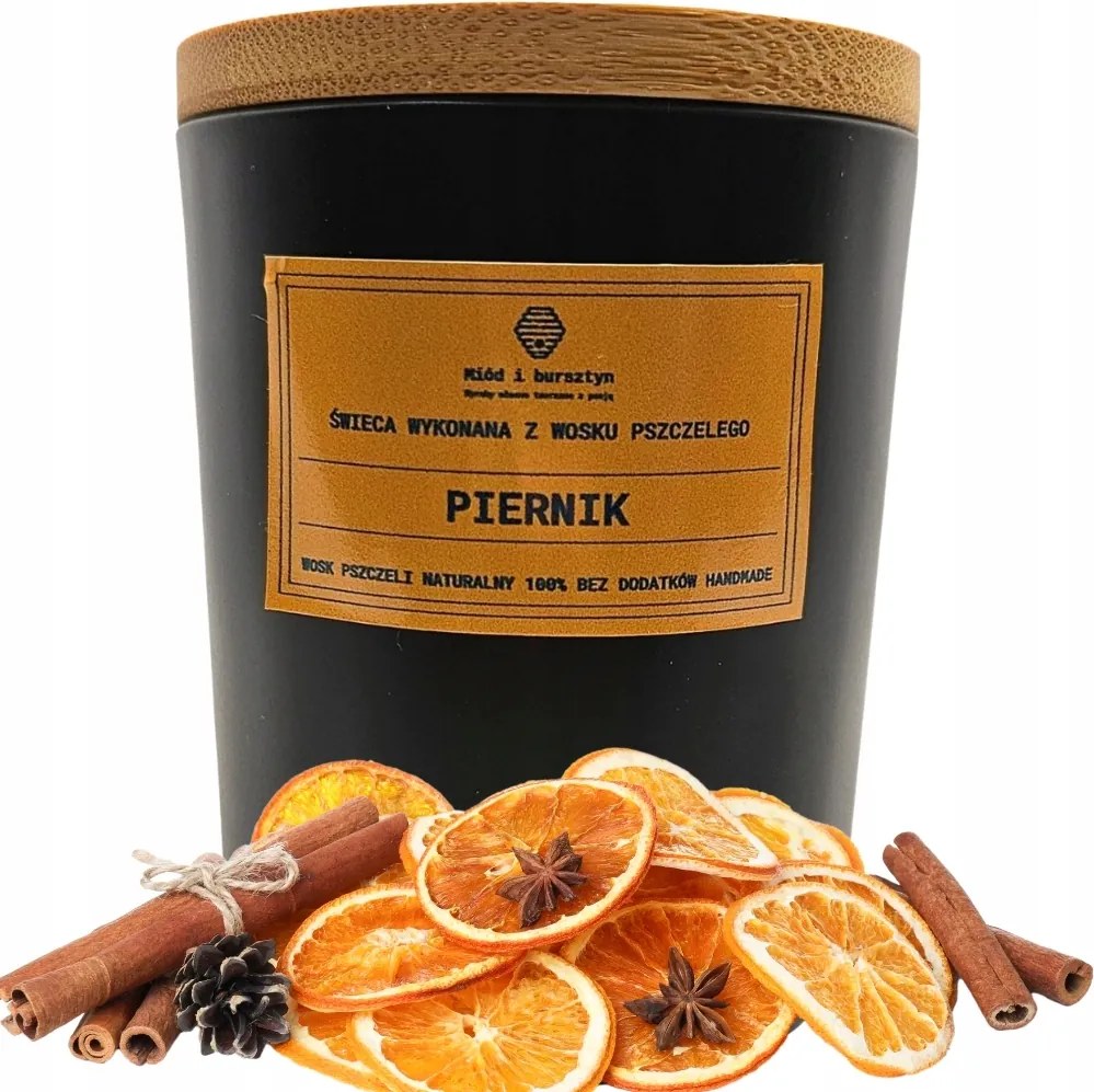 Ízesített gyertya Mézeskalács illatú méhviasz tégelyben 250 ml