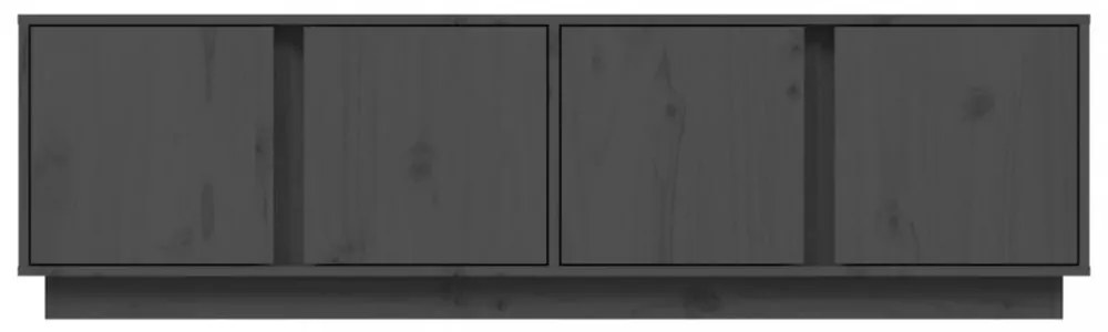 szürke tömör fenyőfa TV-szekrény 140 x 40 x 40 cm