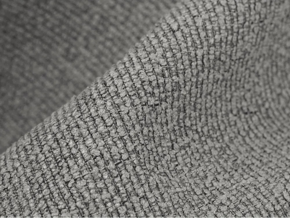 Szürke buklé sarokkanapé (jobb oldali-heverő résszel) Aloha – Makamii