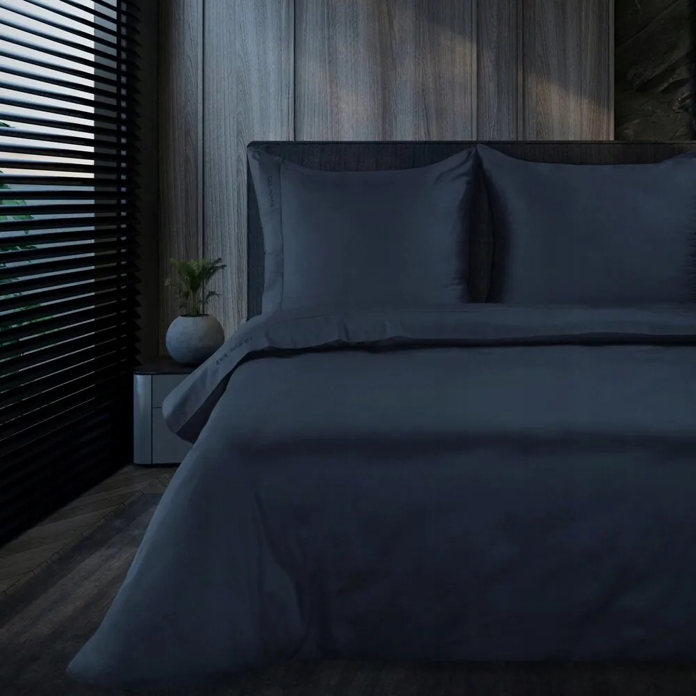 Szatén ágyneműhuzat ELEGANT1F 220x200 Eva Minge Eurofirany sötétkék