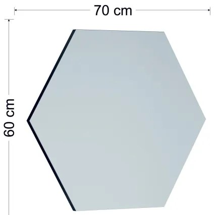 Fali tükör ZEO 60x70 cm fekete