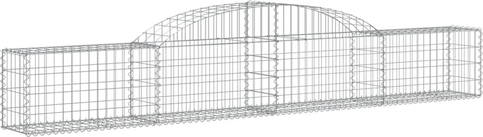 vidaXL íves horganyzott vas gabion kosár 300 x 30 x 40/60 cm