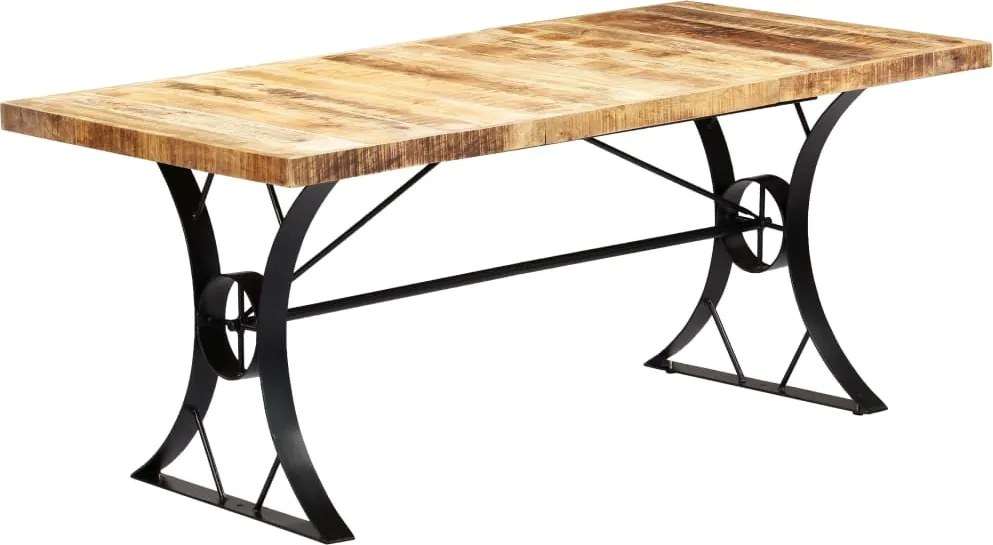 vidaXL tömör mangófa étkezőasztal 180 x 90 x 76 cm