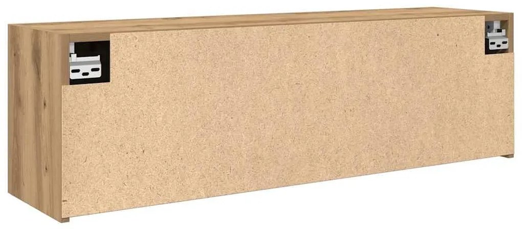 kézműves tölgy szerelt fa fali fürdőszobaszekrény 100x25x30 cm