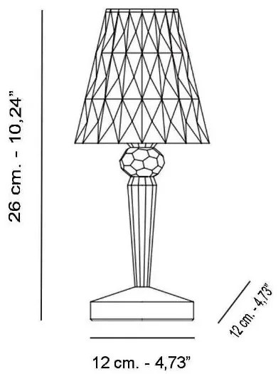 Olasz stílusú áttetsző akril kristály LED asztali lámpa 5V/1W/USB