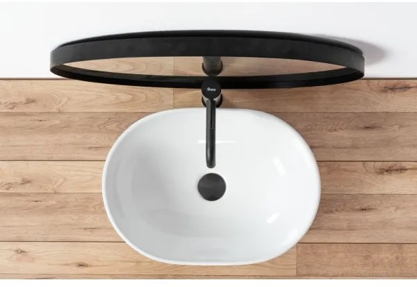 REA-U0416 - AMELIA pult fölé helyezhető mosdó 34,5x48 cm kerámia/fényes fehér