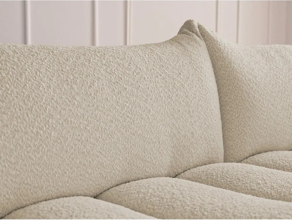 Bézs buklé sarokkanapé (jobb oldali-heverő résszel) Azra – Bobochic Paris