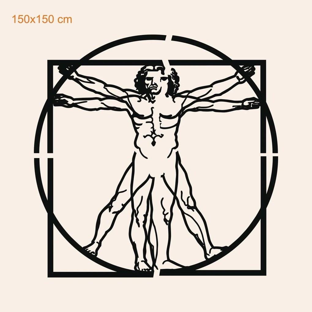 DUBLEZ | Leonardo da Vinci faképe - Vitruvius ember | Fali kép
