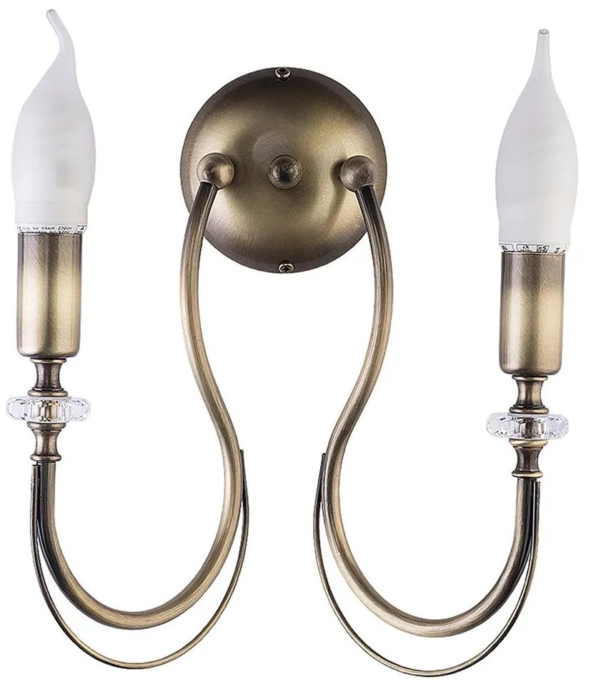 Jupiter 1636 - Fali lámpa MELANI 2xE14/40W/230V bronz patina