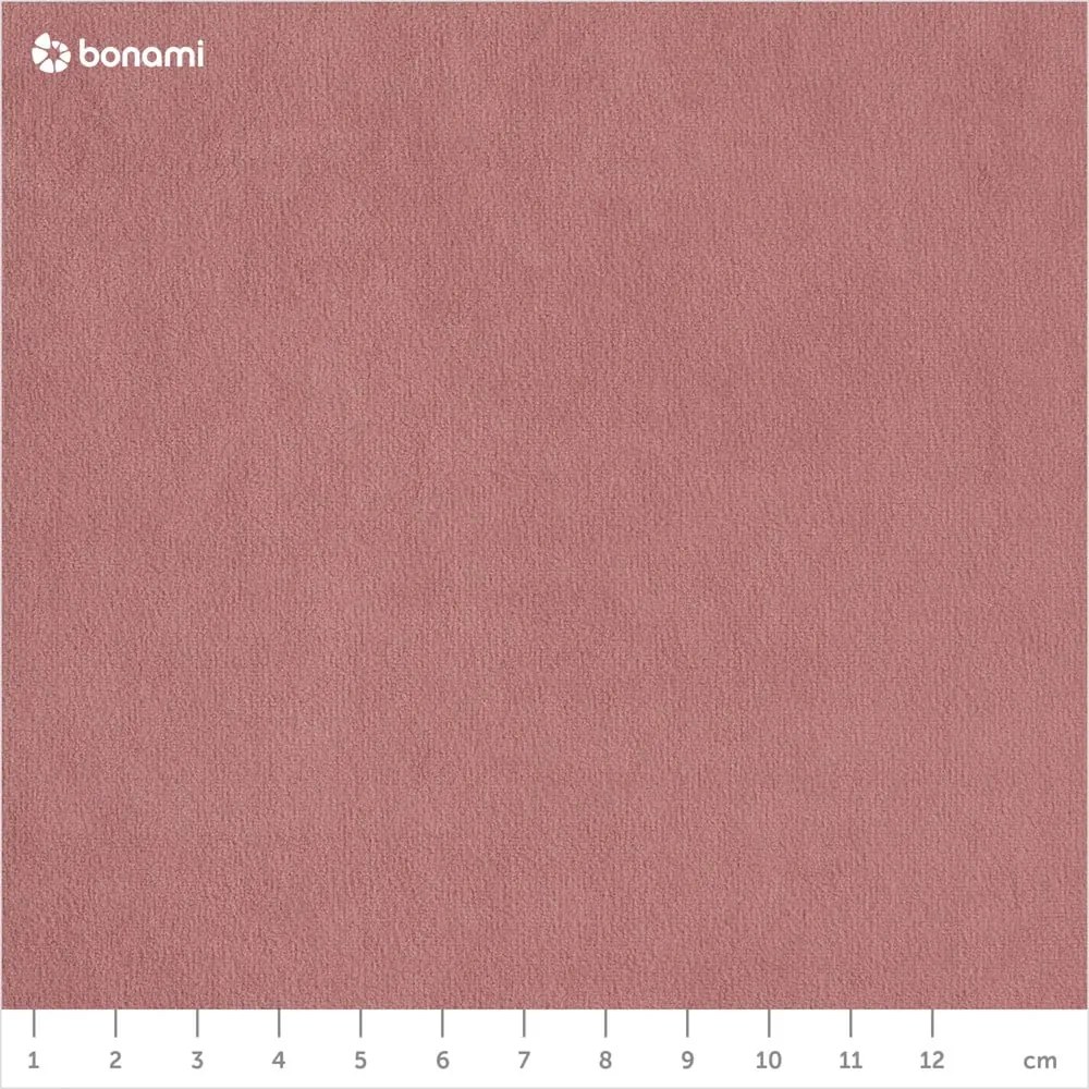 Stylish Stan rózsaszín kinyitható U alakú bársony kanapé, jobb oldali - Miuform