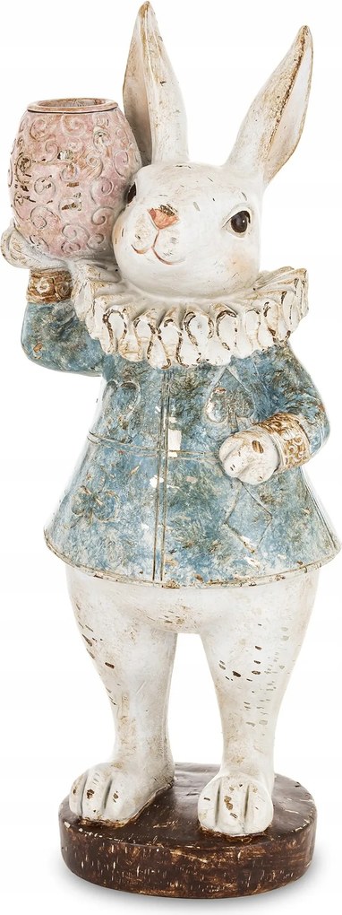 Húsvéti nyuszi figura rózsaszín kehellyel 27cm Art-Pol 183075