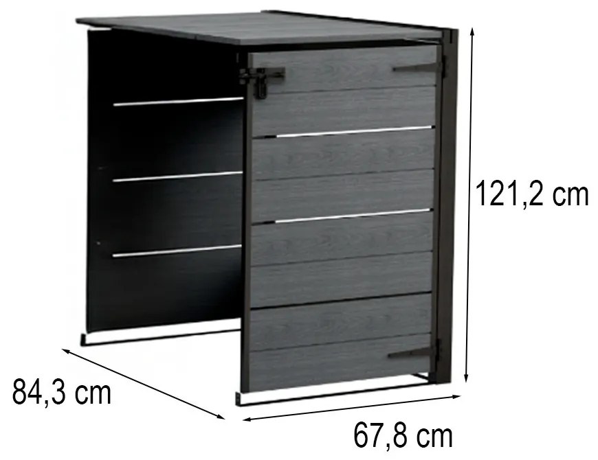 Hide away kültéri szemetes tároló - kiegészító elem 240 L