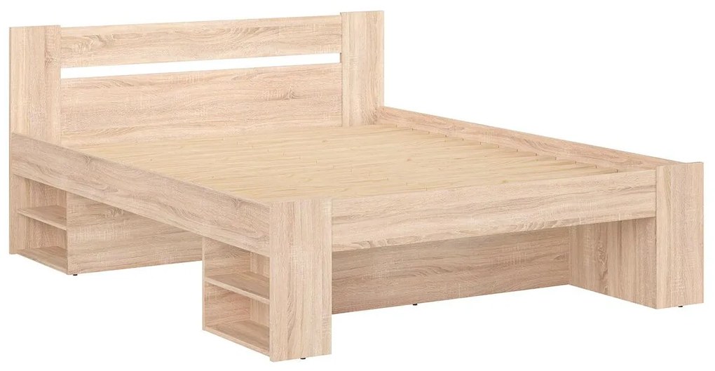 Franciaágy 160 cm Nepo Plus 14 (szonoma tölgy) (ágyrács nélkül) . 1098330