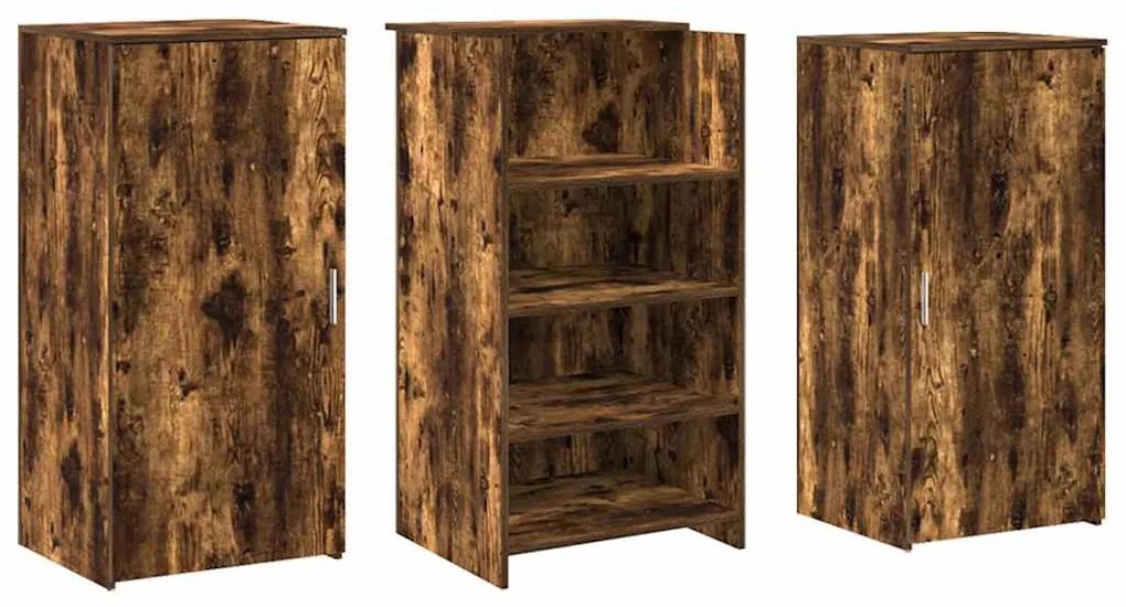 recepciós pult füstös tölgy 155x50x103,5 cm szerelt fa