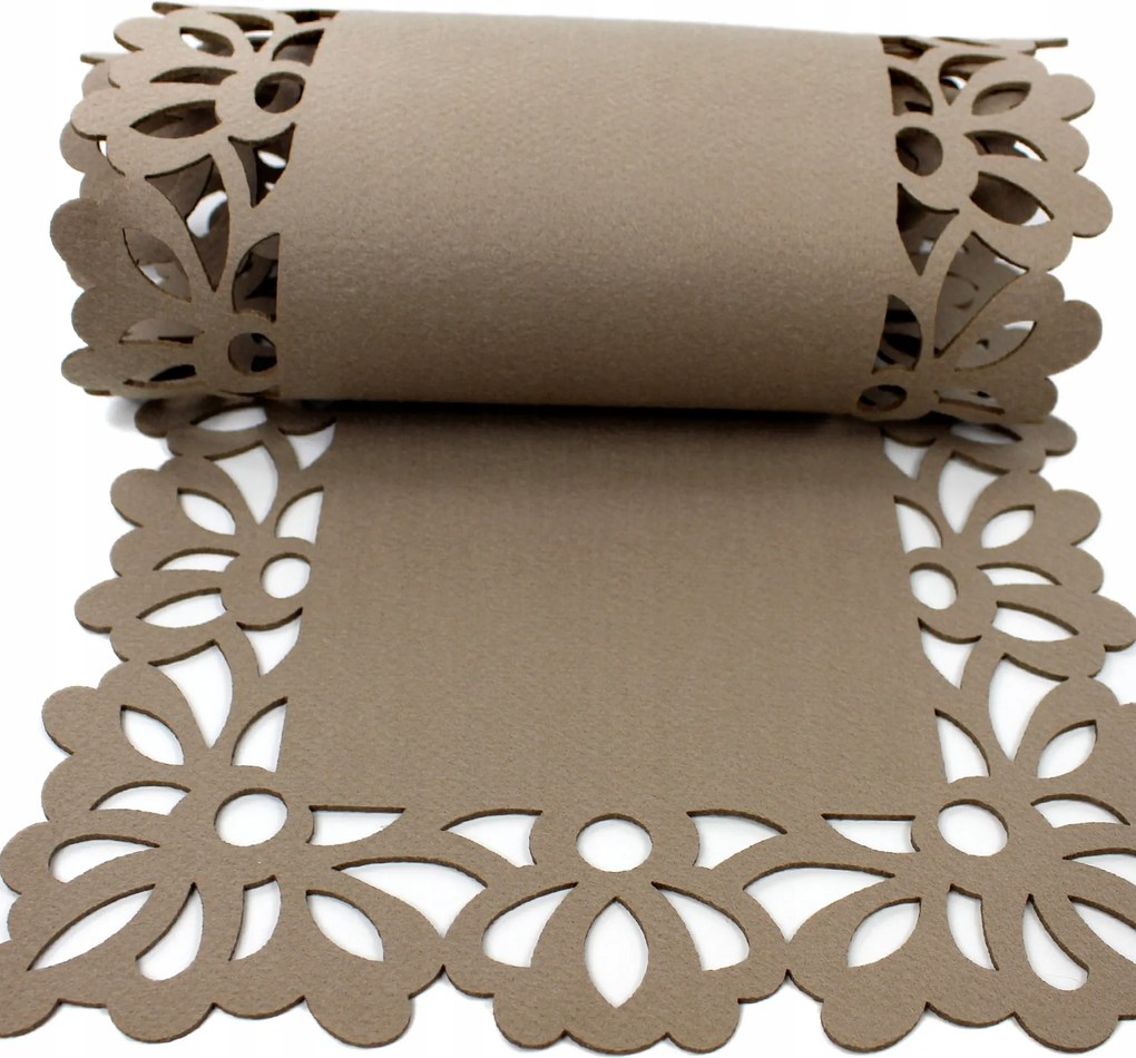 Poliészter filc futófelület bézs 100 cm Pola mintás